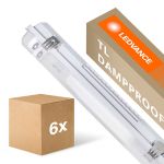 Confezione Multipack 6x Ledvance Stagna LED Stagna Alloggio Performance | Adatto per 2x150cm Tubo LED
