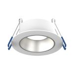 Noxion Faretti LED Ares Profondo ring Bianca - con Inner Il Anello Argento | Ritaglio 68mm - incl. GU10 Fitting