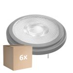 Confezione Multipack 6x Ledvance SUPERIOR Faretti LED Riflettore G53 AR111 7.2W 450lm 40D - 918-927 Dim To Warm | Miglior Resa Cromatica - Dimmerabile - Sostitutiva 50W