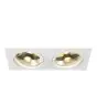 SLV New Tria 2 Faretti Aluminium Bianca | Adatto per 2x GU10 (AR111) 