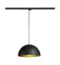 SLV Luce A Binario Luce Pendente Forchini M 40 3 Fasi Acciaio Nero | Adatto per 1x E27 